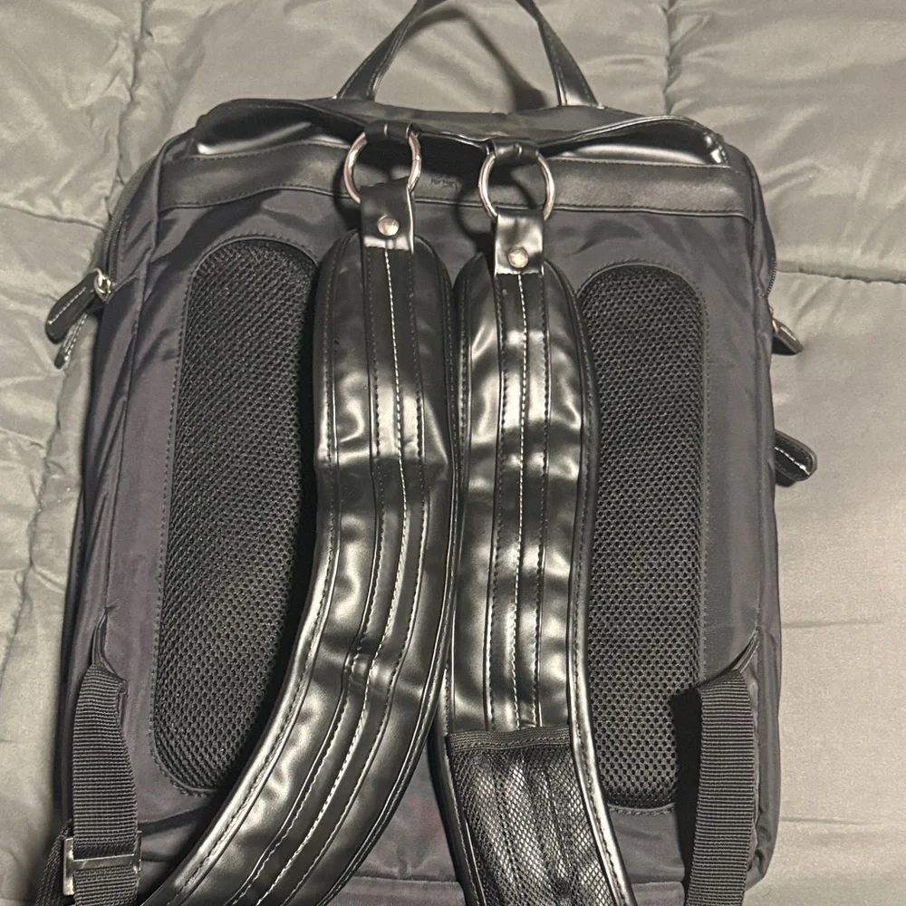 Black Leather unisex Bag